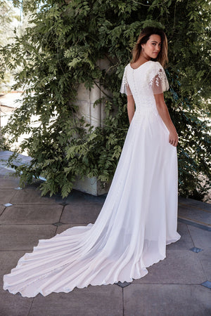 M705 Modest Wedding Dress