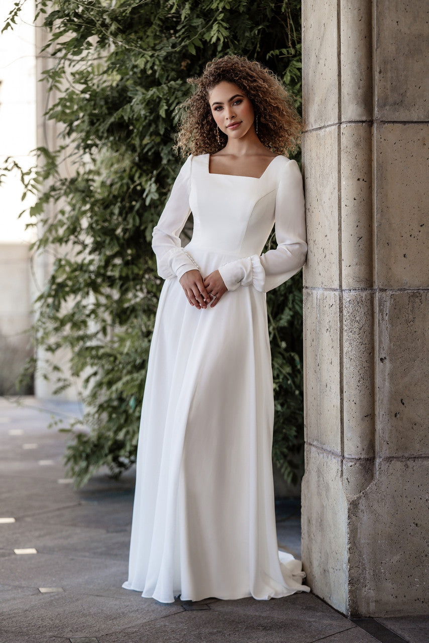 M707 Modest Wedding Dress