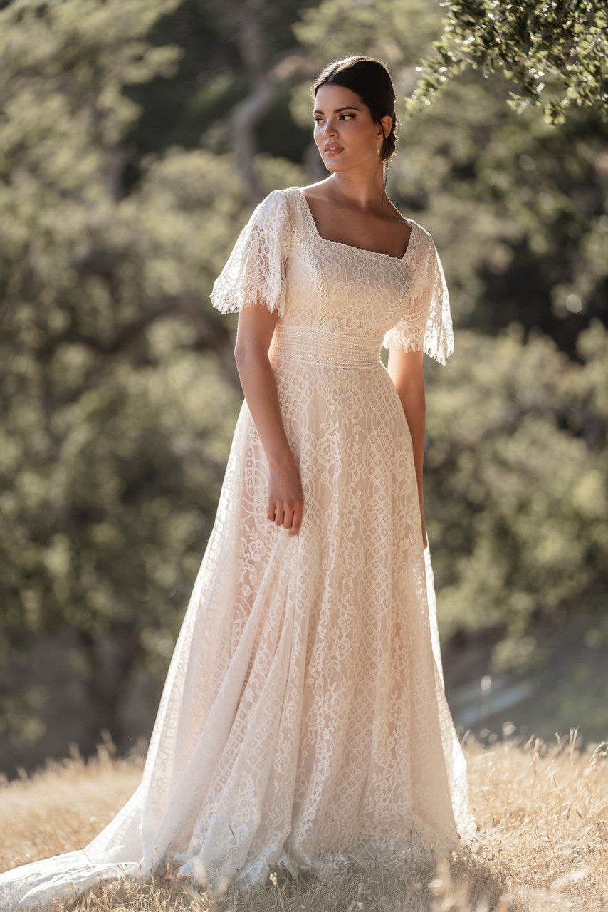 M709 Modest Wedding Dress