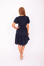 Elyse Modest Dress in Blue Nights