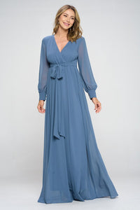 Sybil Chiffon Modest Maxi in Slate