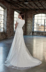 Venus Bridal TB7781 Modest Wedding Dress back from A Closet Full of Dresses