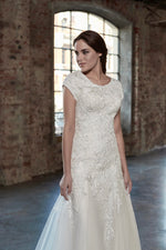 Venus Bridal TB7781 Modest Wedding Dress close from A Closet Full of Dresses