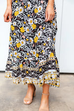 Brea Modest Maxi in Sunflower Fields