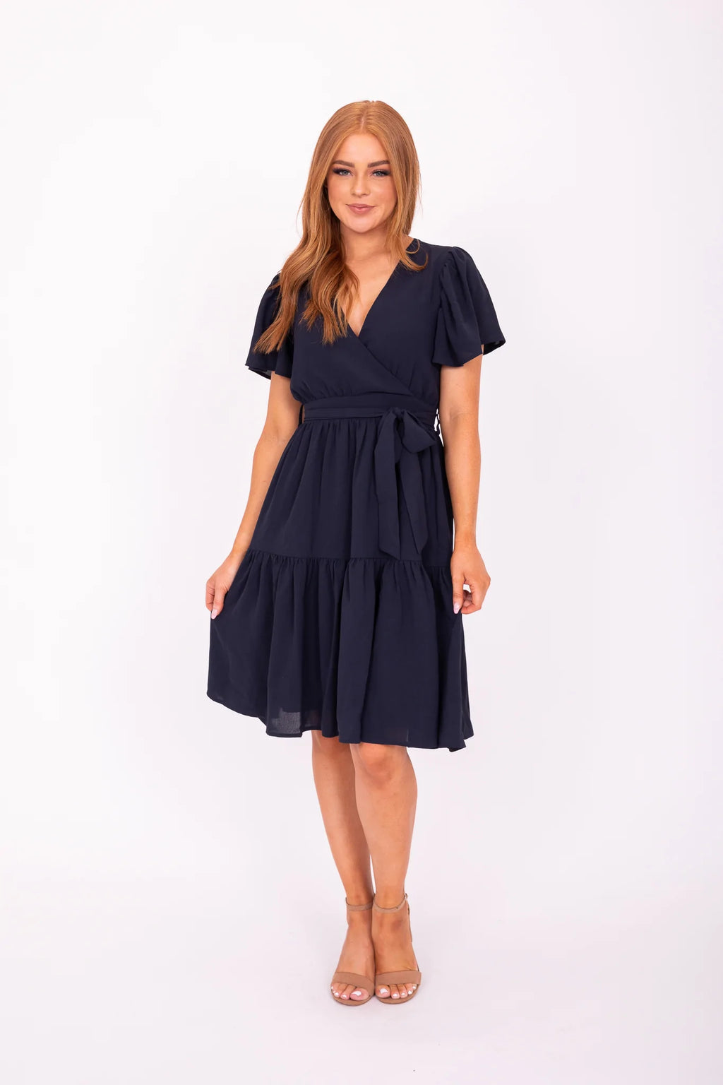 Elyse Modest Dress in Blue Nights