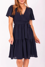 Elyse Modest Dress in Blue Nights