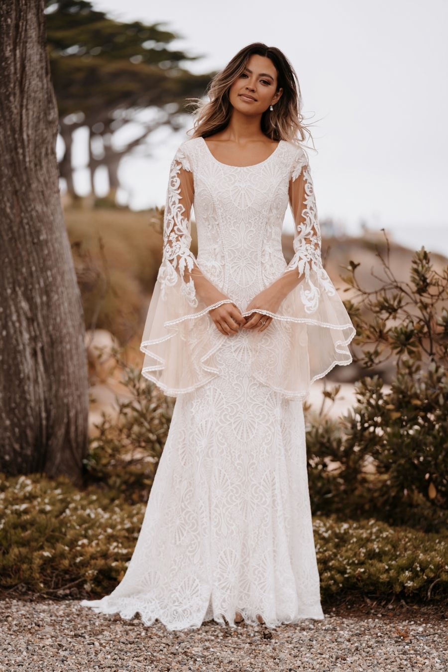 M688 Modest Wedding Dress