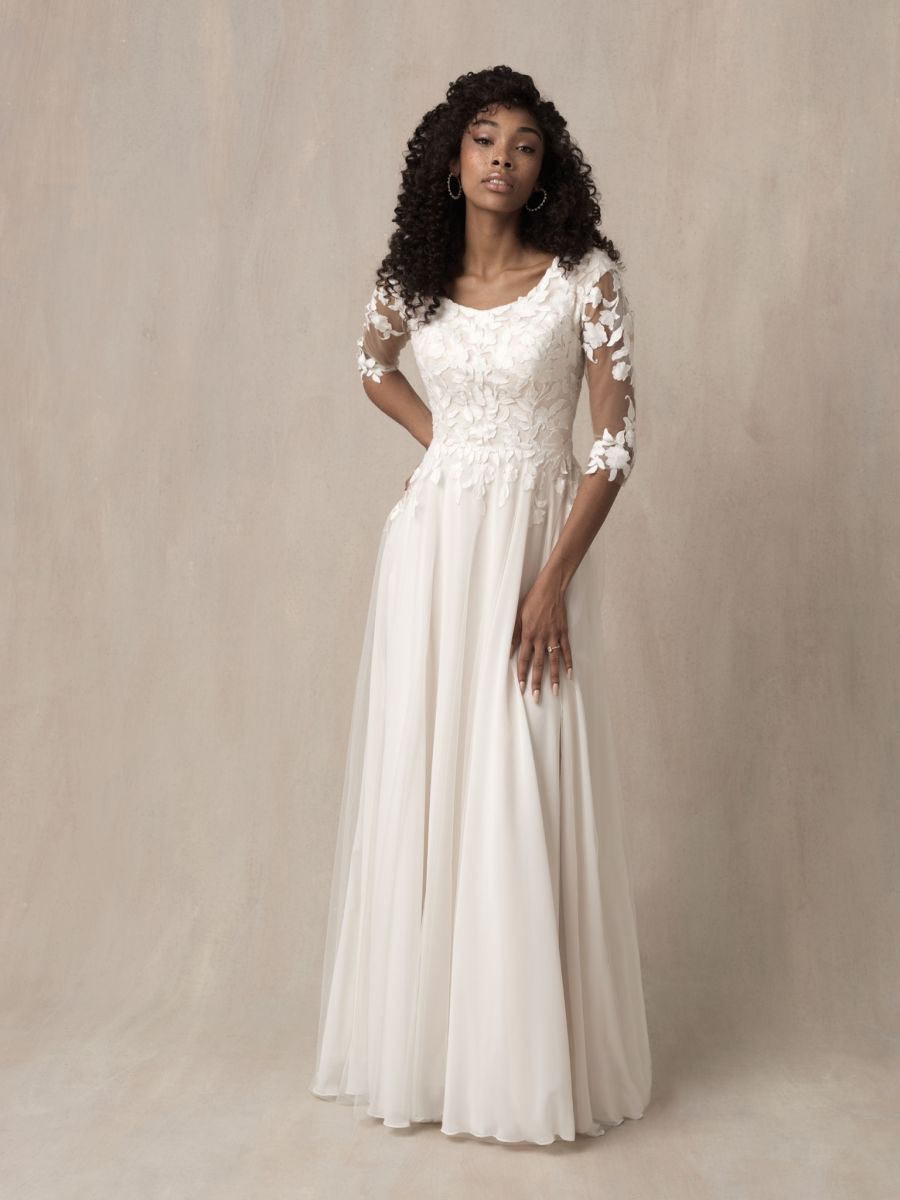 M675 Modest Wedding Dress