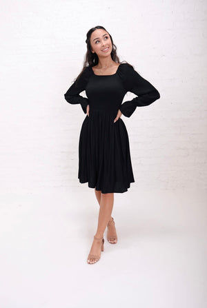 Juliet in Black Modest Dress