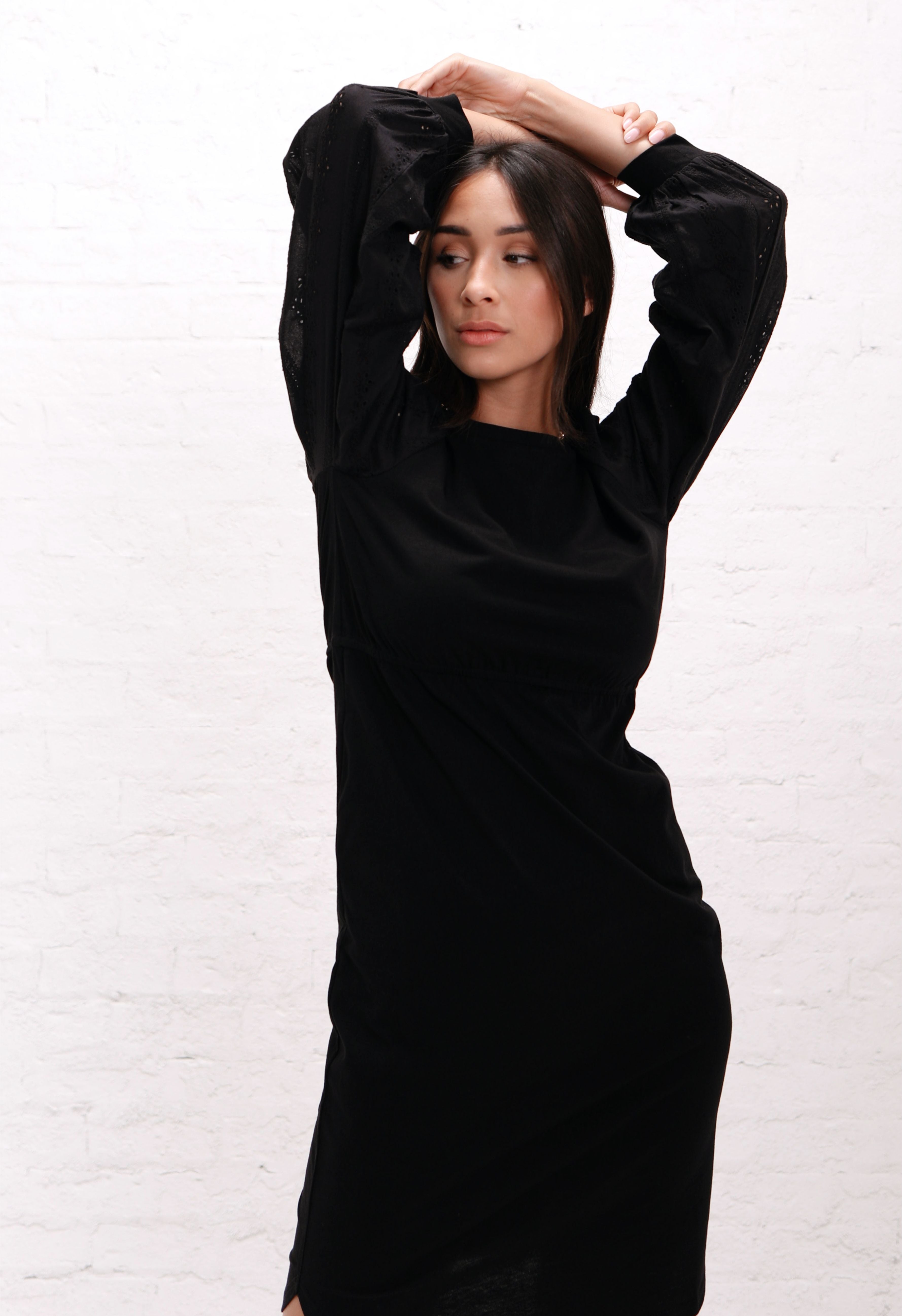 Regan Black Modest Dress