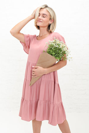 Peyton Dusty Pink Modest Dress