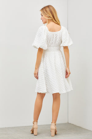 Hattie Modest Dress in Ivory