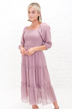 Greta Twilight Mauve Modest Midi