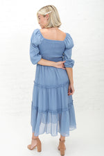 Greta Blue Shadow Modest Midi