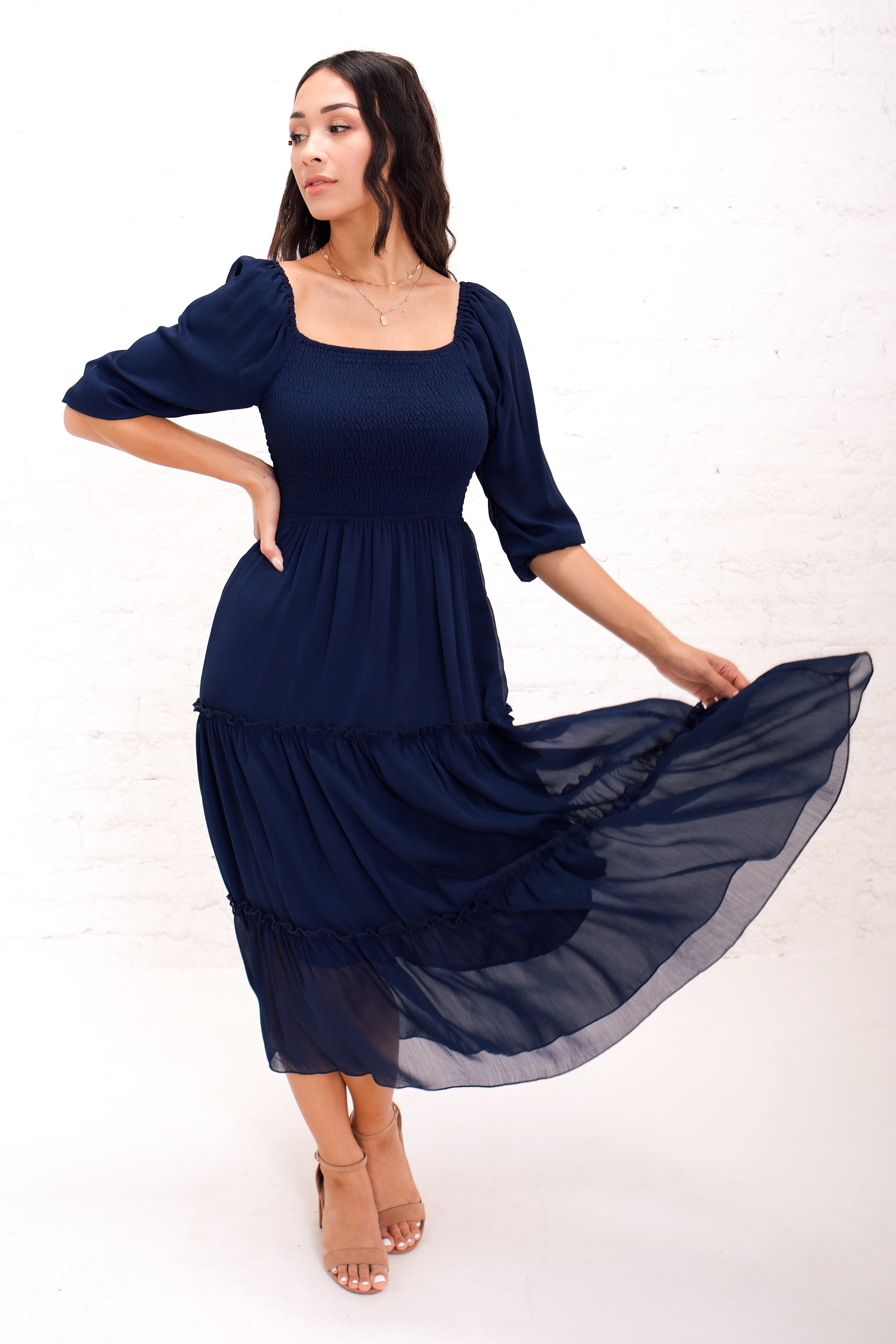 Greta Mood Indigo Modest Dress