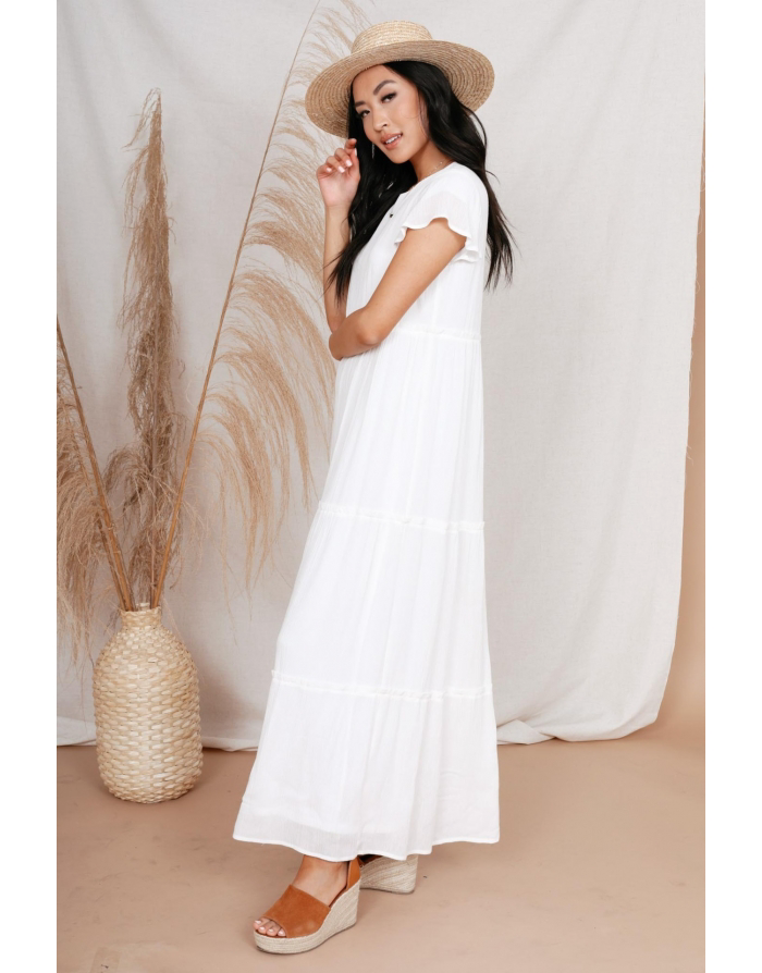 James Tiered Maxi White