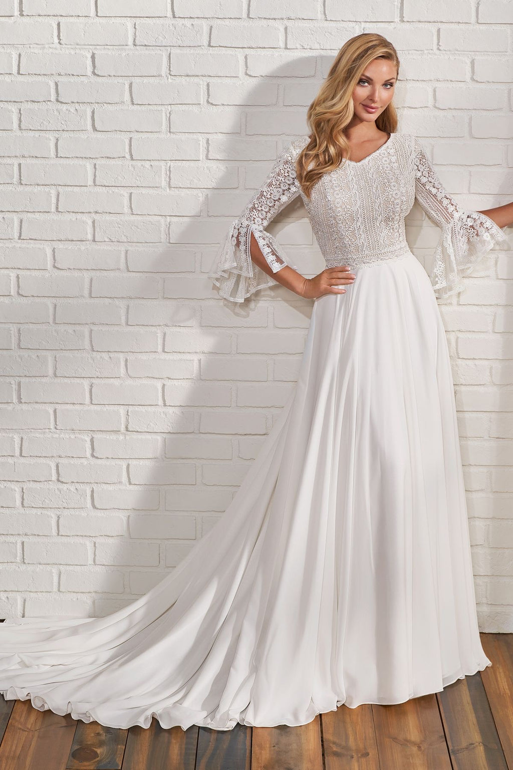 TR22187 Modest Wedding Dress