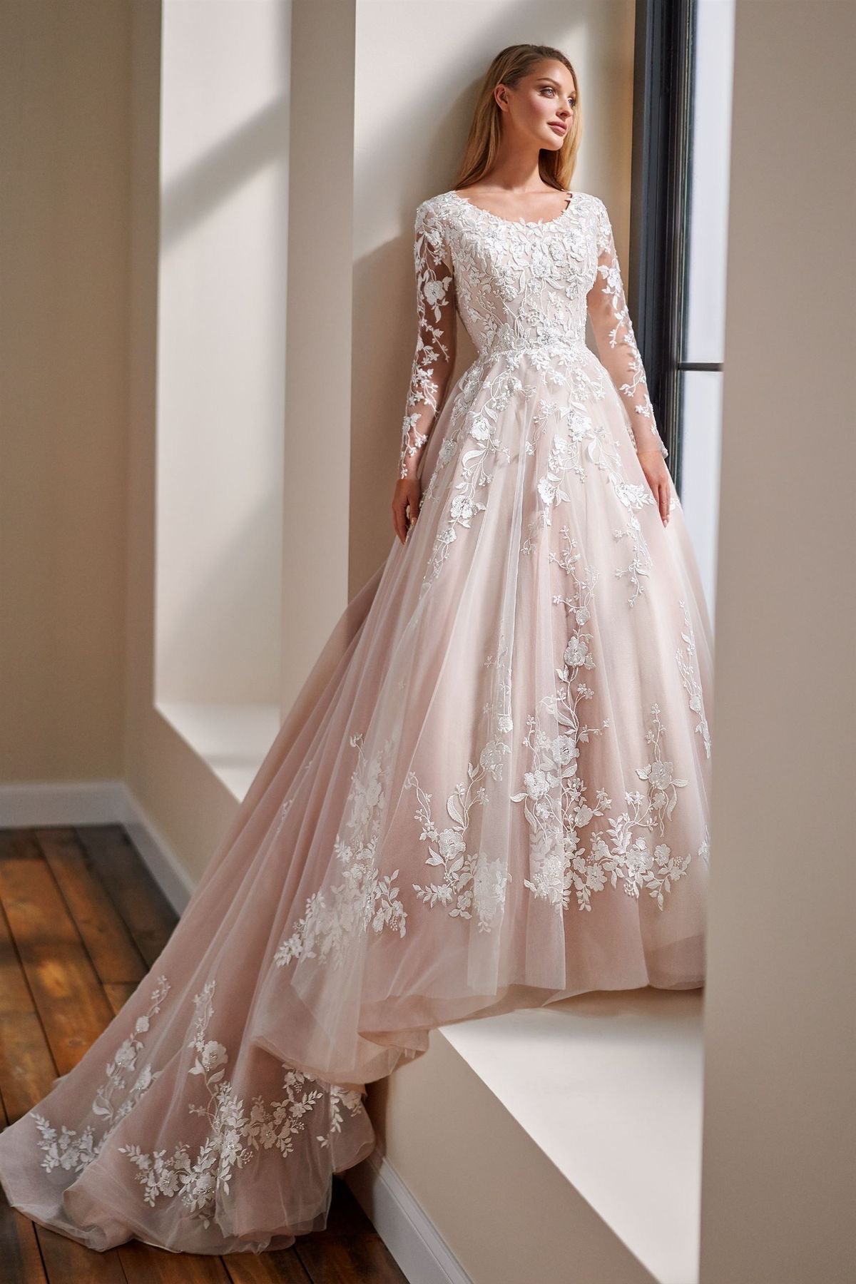 TR22176 Modest Wedding Dress