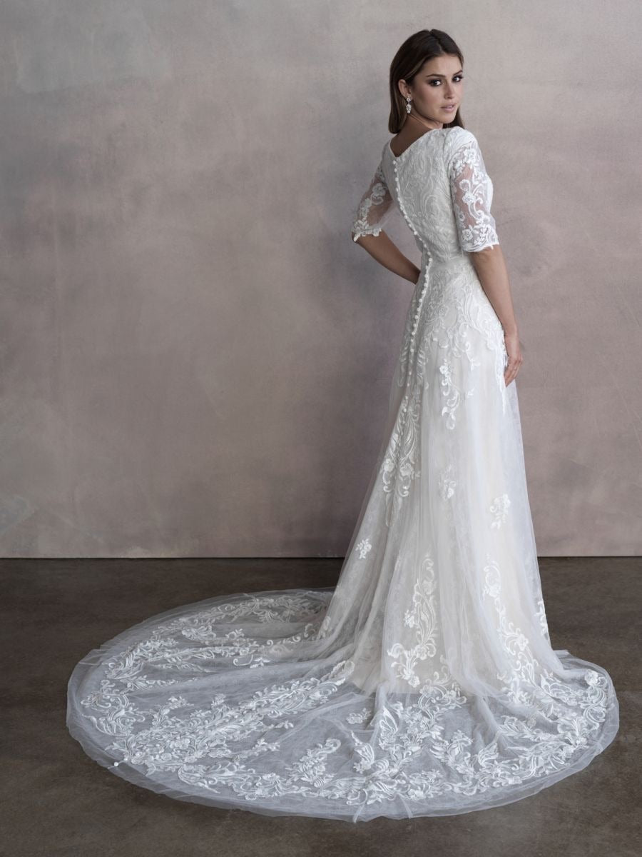 M665 Modest Wedding Dress