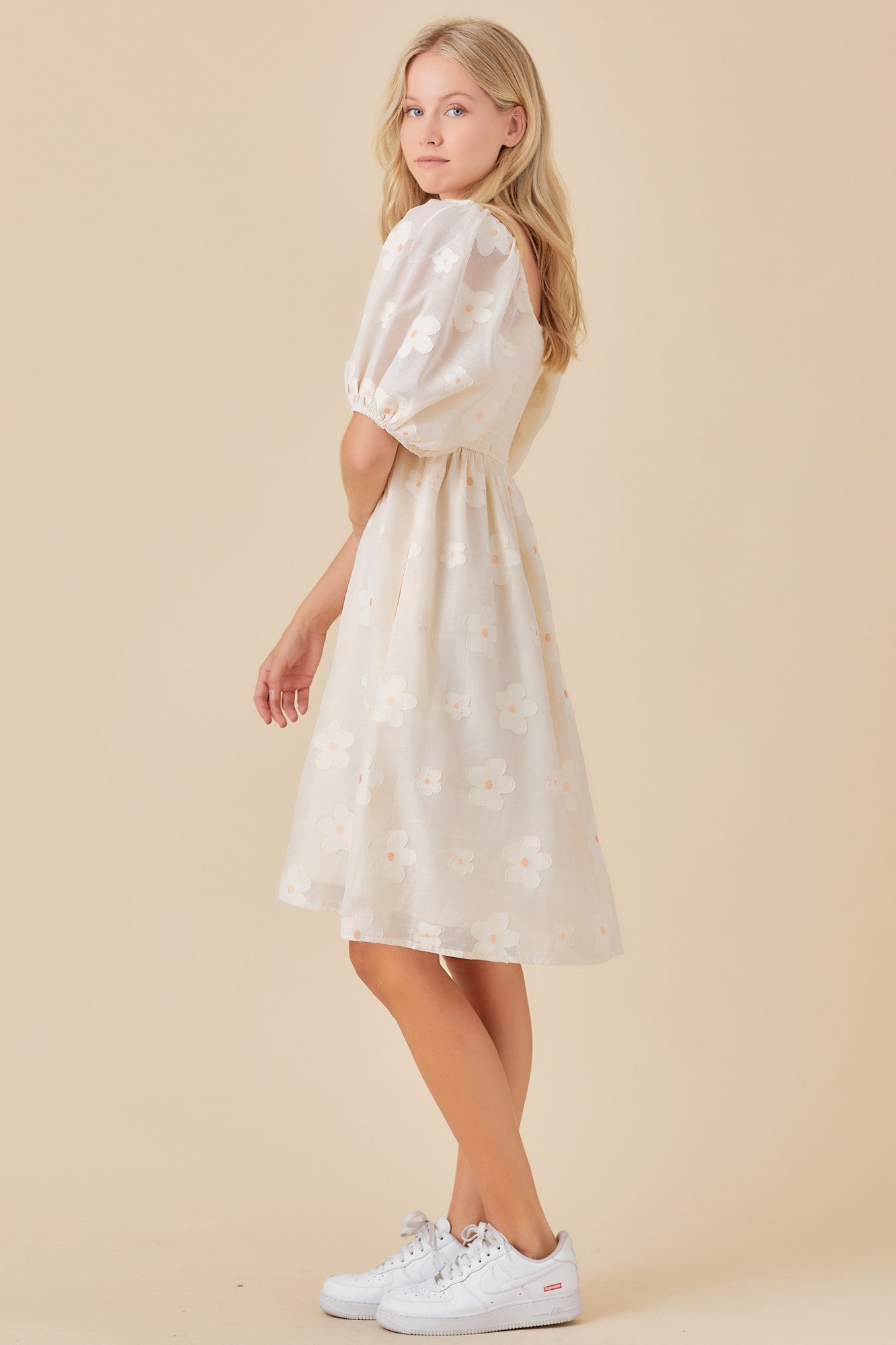 Daisy Modest Dress in Cream