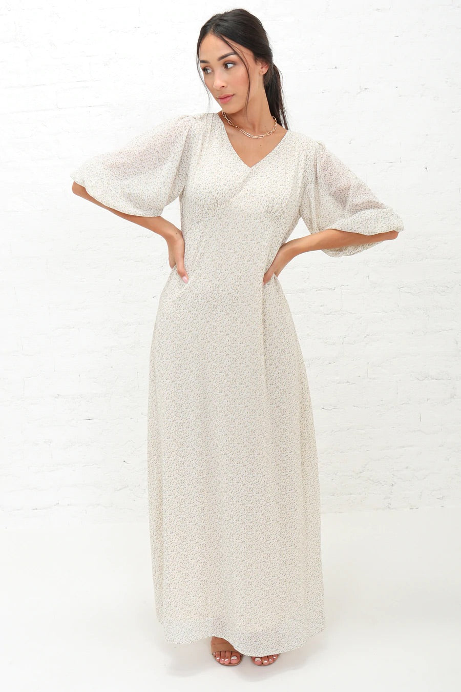 Isla French Vanilla Floral Modest Maxi