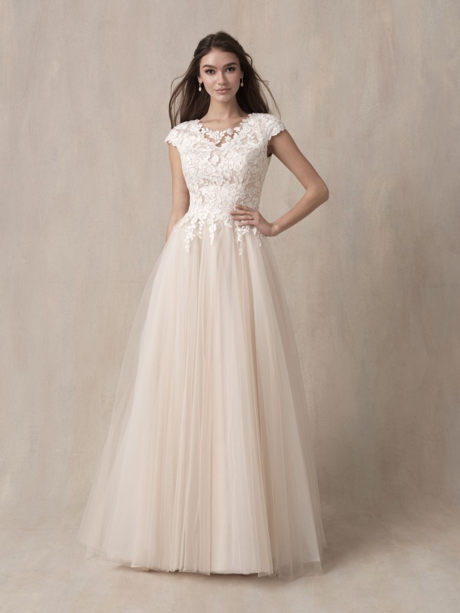 M677 Modest Wedding Dress