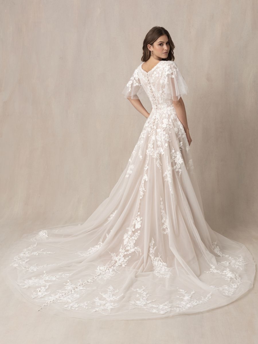 M676 Modest Wedding Dress