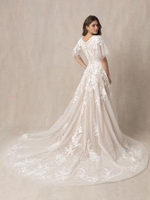 M676 Modest Wedding Dress