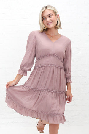 Charlie in Pale Mauve Modest Dress