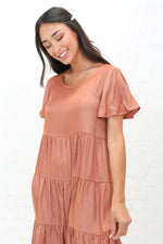 Peyton Burnt Ginger Tiered Dress